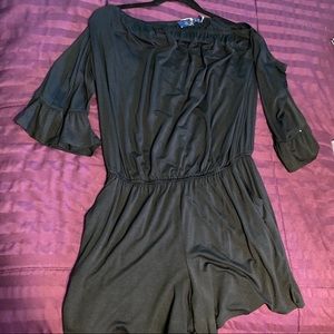Black Off The Shoulder Romper